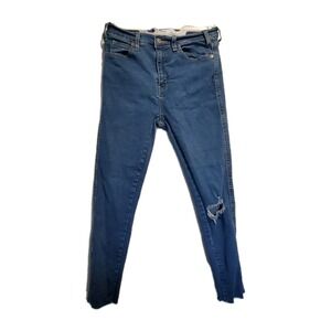 Signature Levi Womens Size 6 Heritage Crop Ankle High Rise Skinny Blue